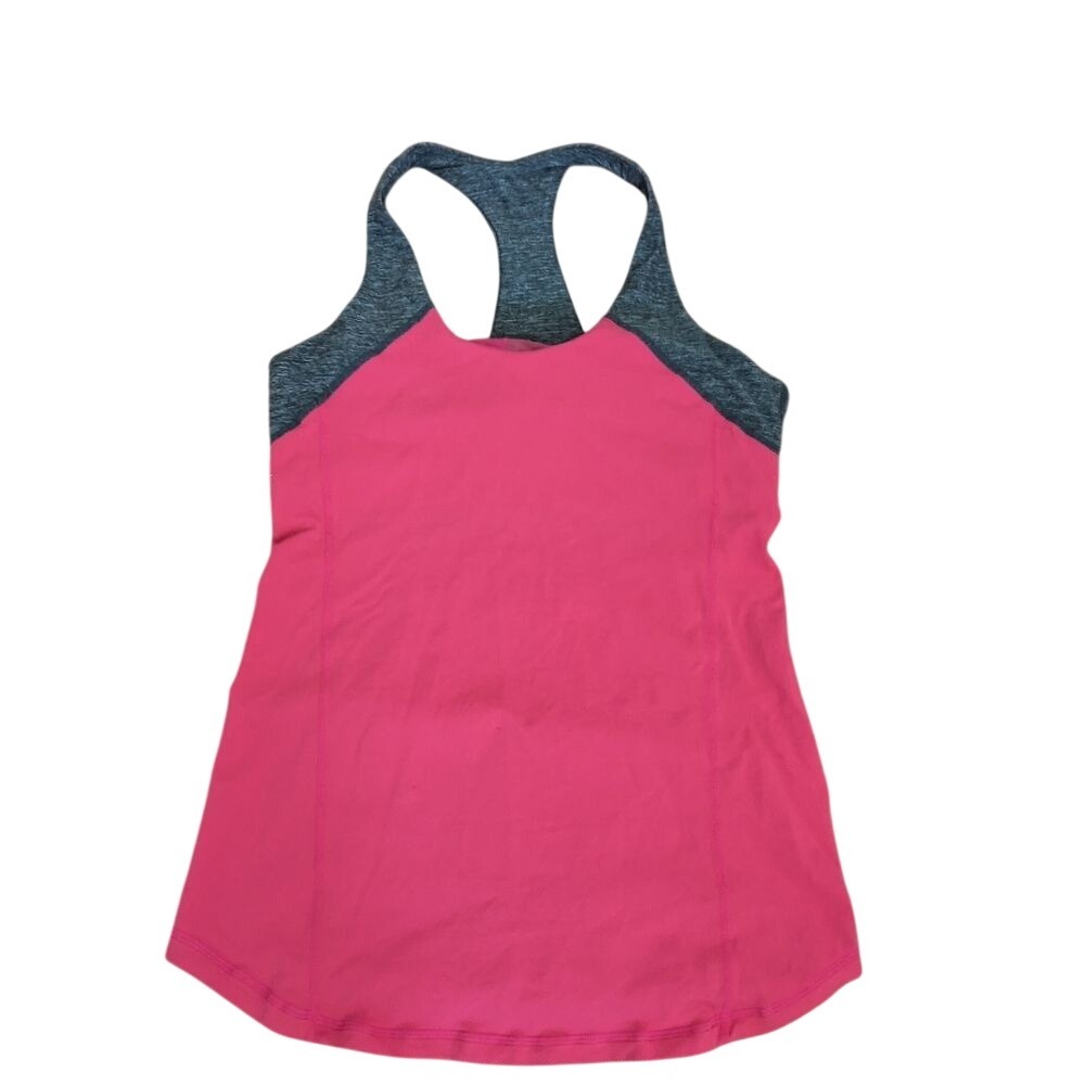 Lululemon Pink & Gray Inner Strength Tank Top - size 8‎ y2k